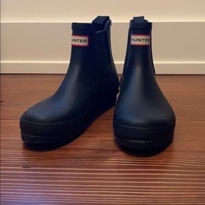 Hunter “Chelsea” Rain Boots Black US size 9